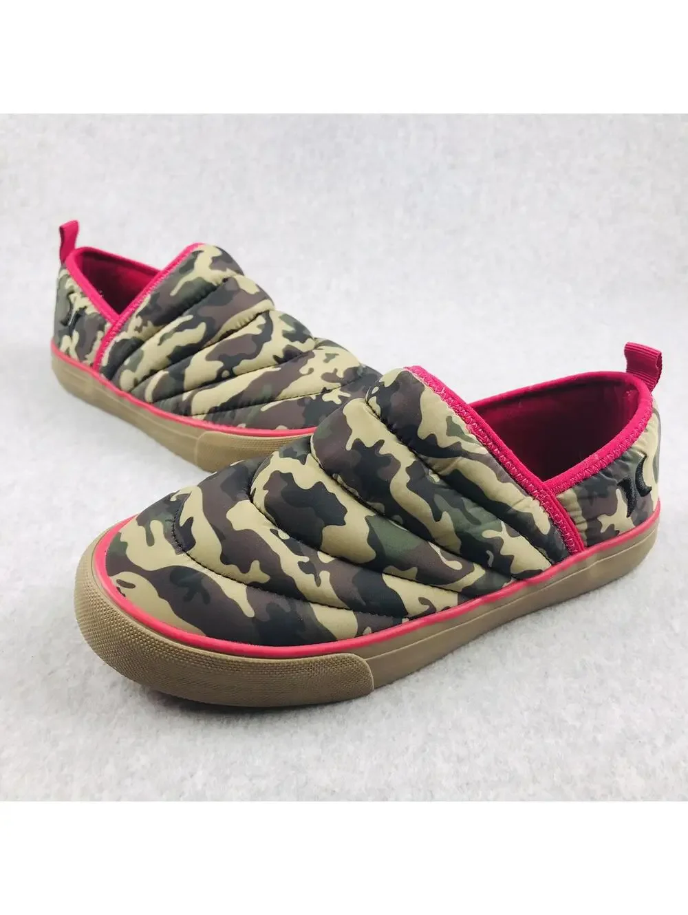 Hurley Puff Kayo Chukka Slip-On Shoes Camouflage Hot Pink Size 7 Womens